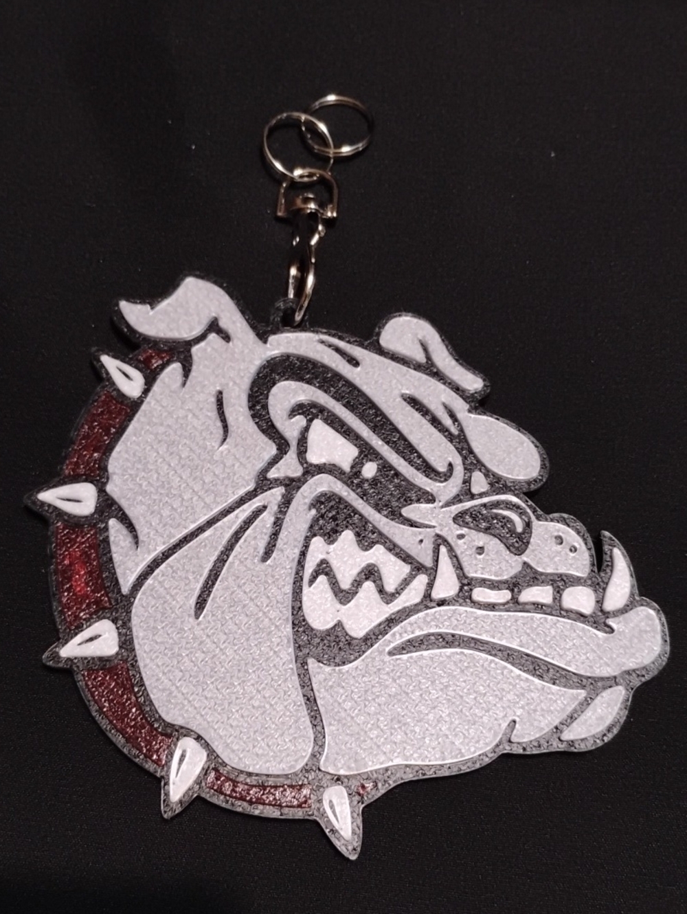 Bulldog Keychain Tag